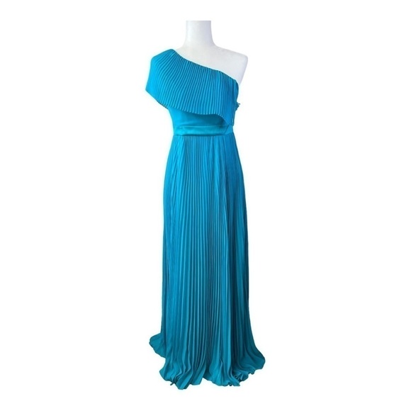 Manoukian One Shoulder Pleated Maxi Dress Size 10 - Picture 1 of 12
